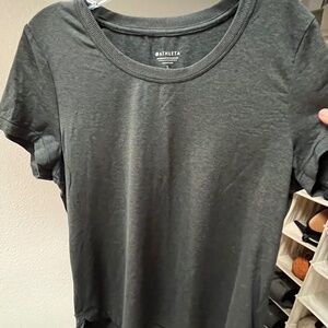 Athleta Uptempo short sleeve grey size Large